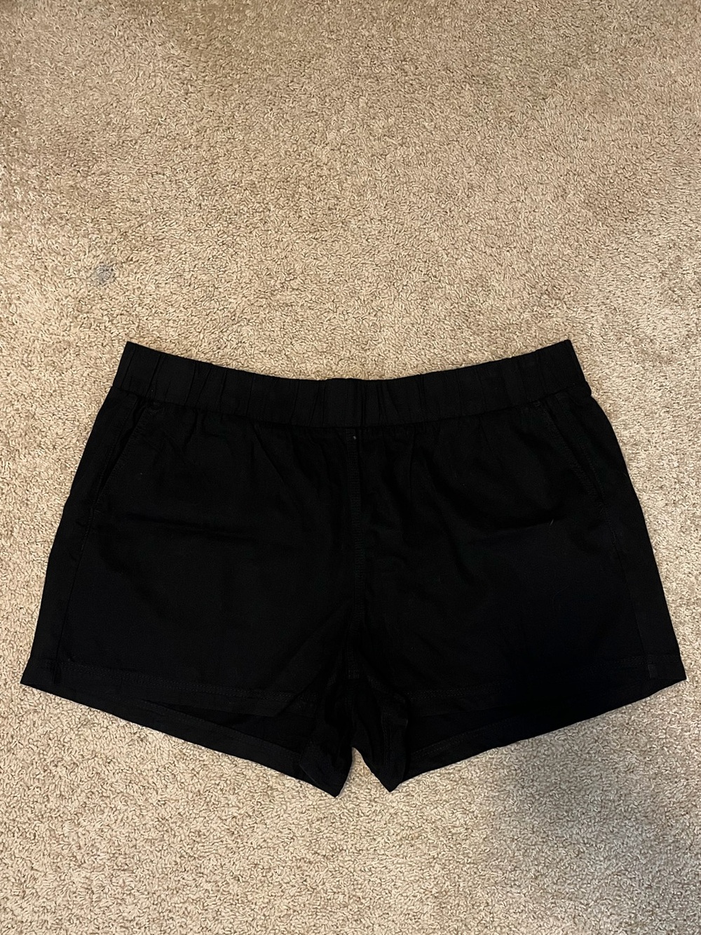 torrid Black Athletic Elastic-Waist Pull-On Shorts